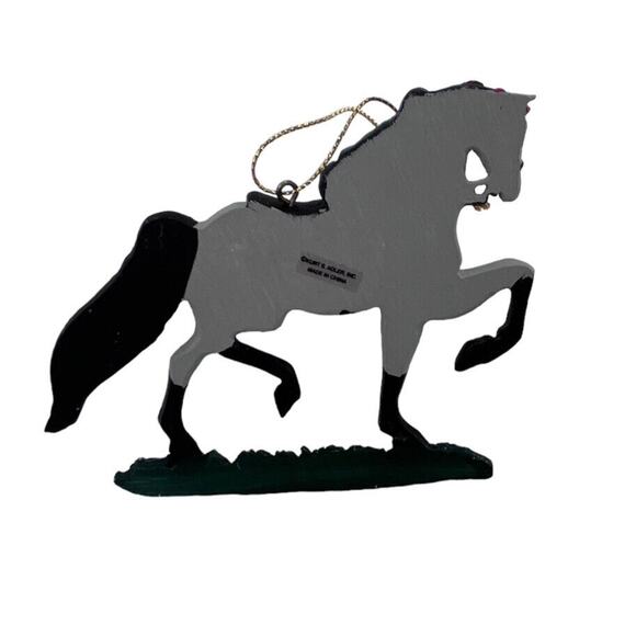 Appaloosa Dressage Horse Equestrian Christmas Ornament Vintage Kurt Adler Gray - Picture 2 of 4